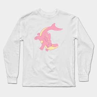 Cute Pink Shark Dragon Long Sleeve T-Shirt